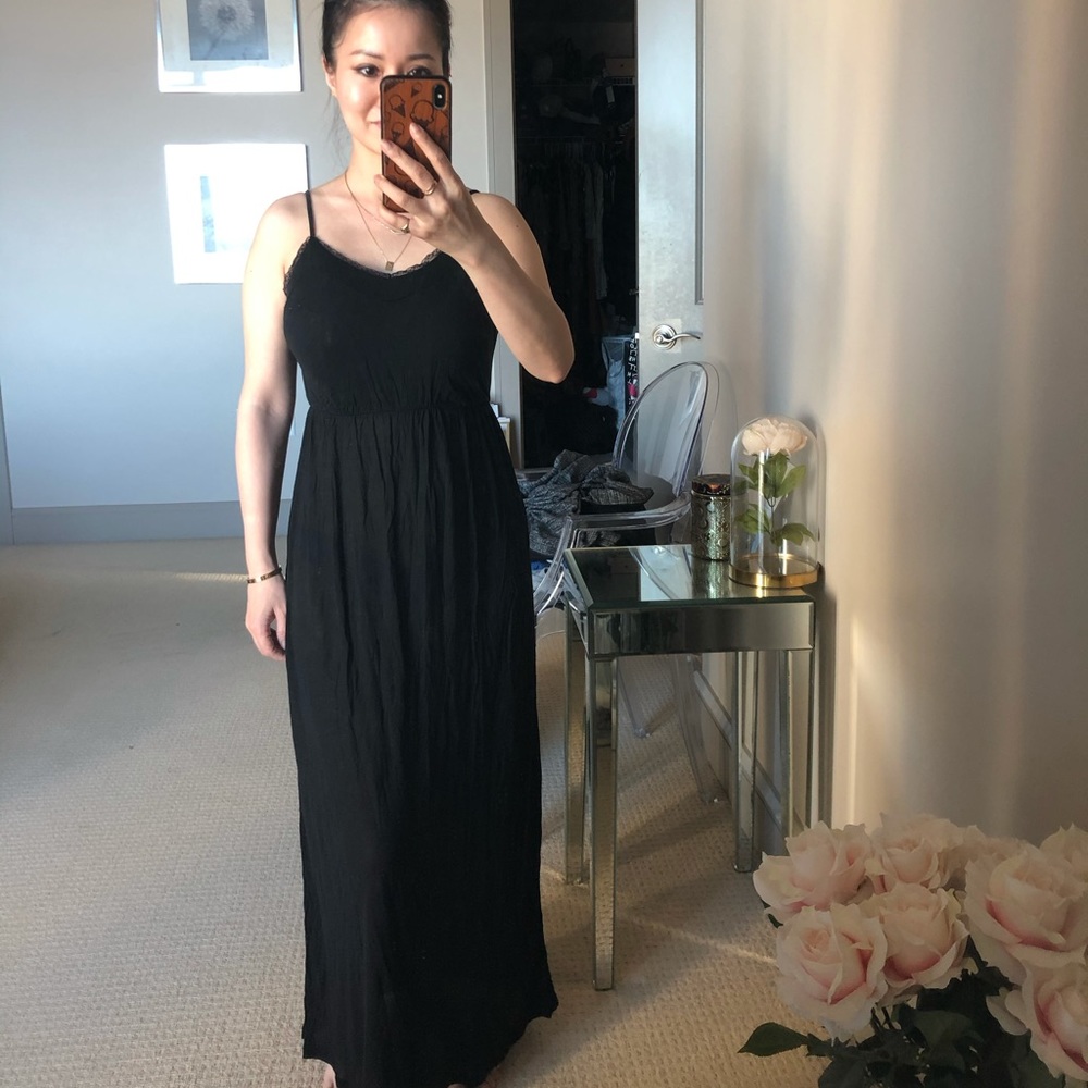 SOLD-Brandy Melville Black Sheer Camisole  Dress